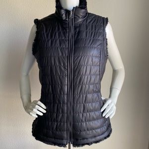 Reversible faux fur vest